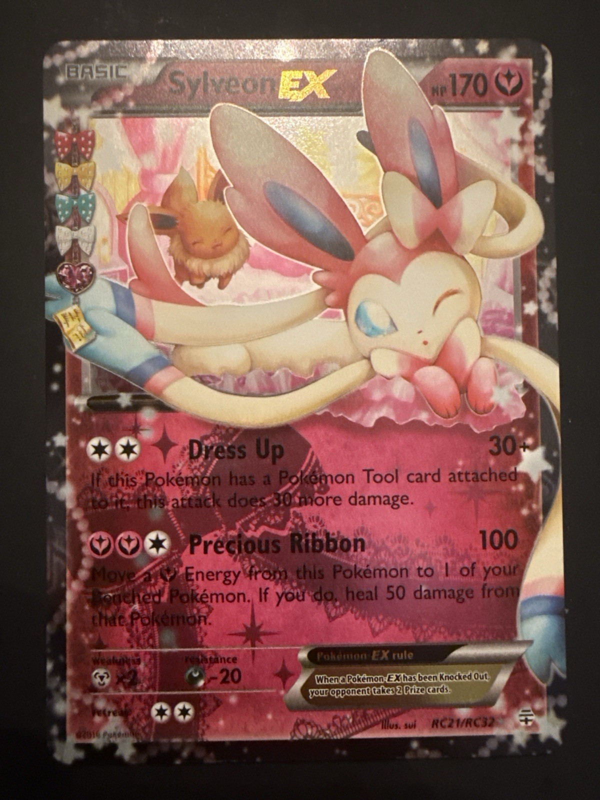 Sylveon EX RC21/RC32 Full Art Radiant Collection NM Pokemon Card