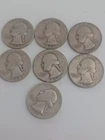 Mixed Lot of Silver Washington Quarters A Total of 7 Coins No Reserve