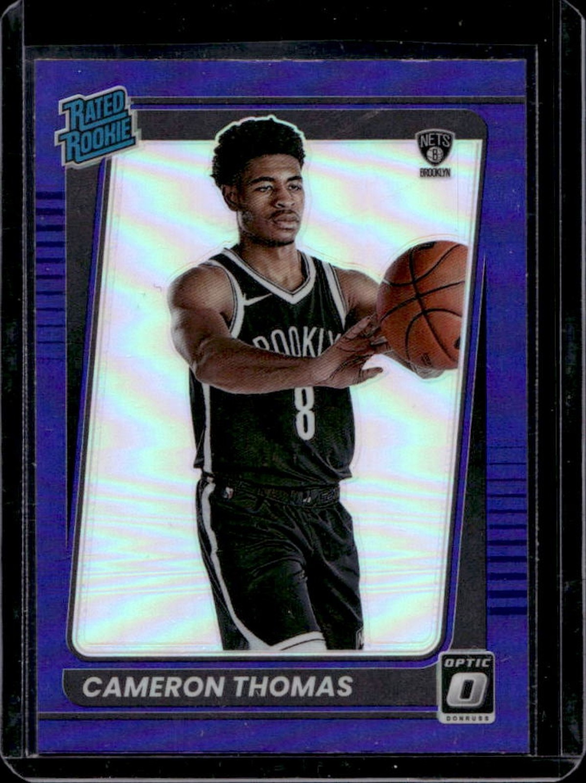 2021-22 Donruss Optic Cameron Thomas Purple Prizm Rookie RC #153 Nets