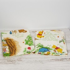 Vintage 70's Disney Winnie the Pooh Curtain Panels Rod Pocket Lined from Sears