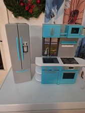 MY LIFE As Kitchen Play Set For 18" Poseable Dolls Fridge, Stove,Food LOT READ 