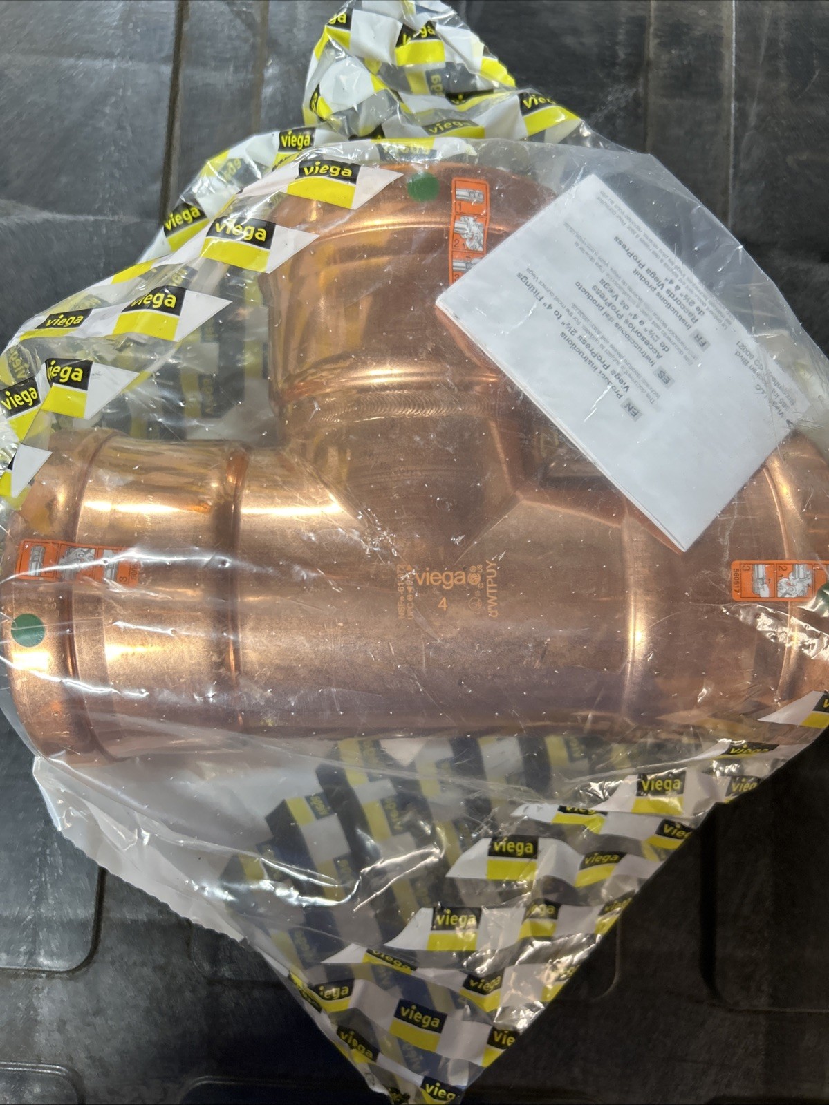 VIEGA PROPRESS FITTING 4" TEE  20708 XL COPPER TEE 4" PxPxP