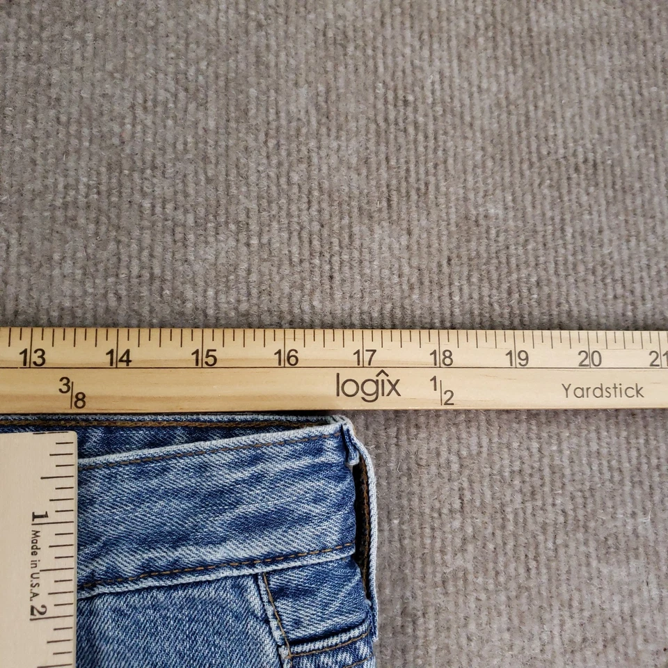 AG Adriano Goldschmied Erin Pencil Skirt Womens 30 Blue Denim Distressed Frayed - Image 3 of 4