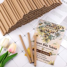 200 Pieces Mason Bee Tubes, 6 Inches, Brown Kraft Paper, Bee Houses, Refill T...