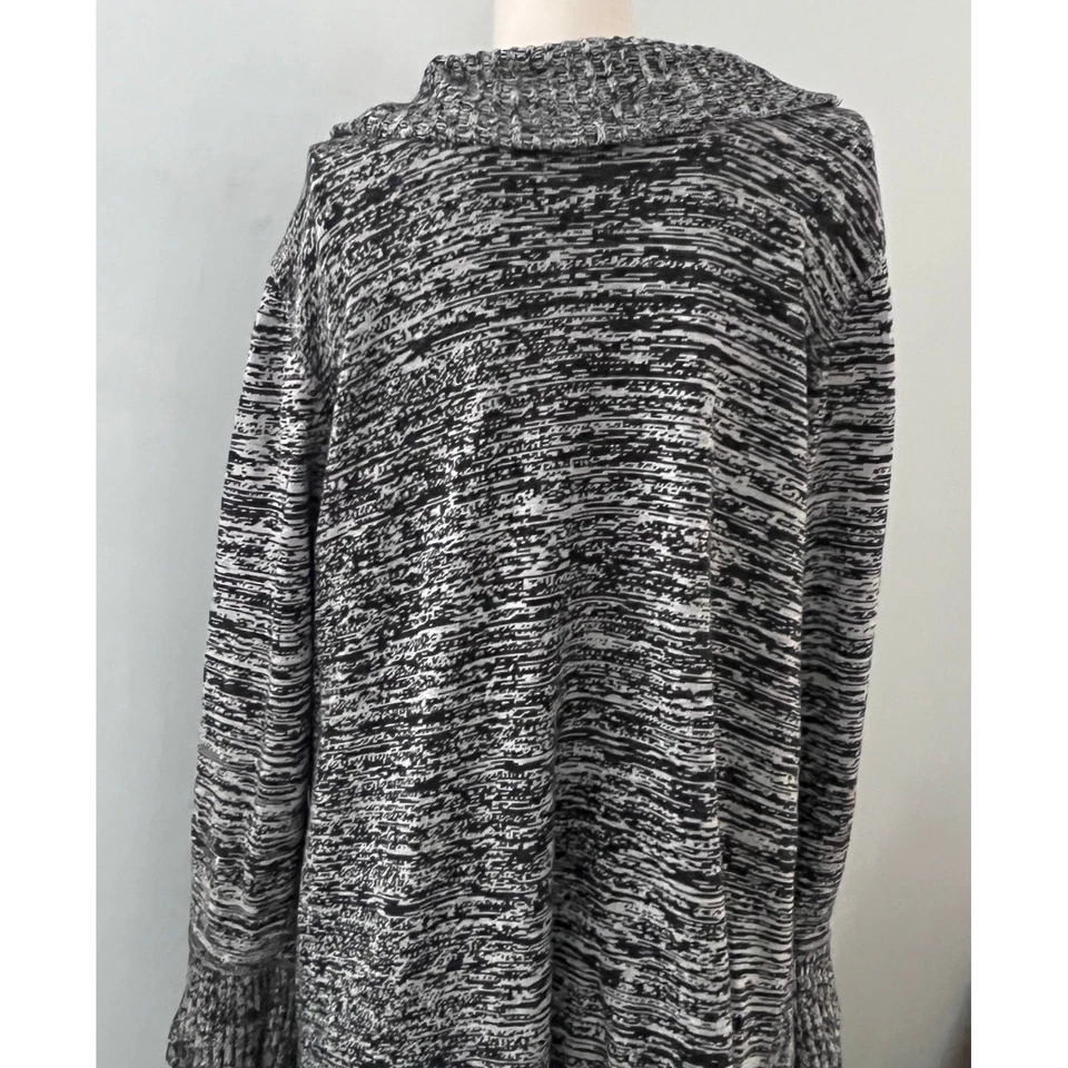 Женщины 1 X серый открытый спереди оборки вязаный кардиган свитер наслоения уютный Cottagecore - Изображение 3 из 4