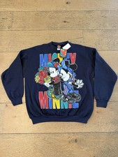 Vintage 90s Mickey Unlimited Jerry Leigh Classics Blue Sweatshirt Disney XL USA