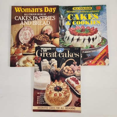 Cakes, Pastries and Biscuits - Baking Cookbook Bundle / Lot of 3