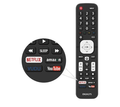 EN2A27S Replacement Remote for Sharp 4K Ultra LED Smart TV 55H6B 50H7GB 50H6B 