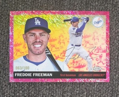 2025 Topps Chrome Platinum FREDDIE FREEMAN Fuchsia Shimmer /100 Dodgers  