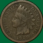 1909 Indian Head Cent Very Good VG Coin #38655
