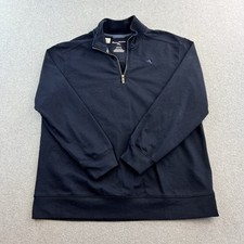 Tommy Bahama Sweater Youth Boys XL 18-20 Navy Blue 1/4 Zip Knit Pullover Logo