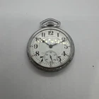 HAMILTON 992 21 JEWEL ADJ 5 POS ANTIQUE 16s 24HR DIAL RAILROAD POCKET WATCH RUNS