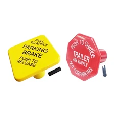 Valve Push Pull Parking Brake Knob & Trailer Air Supply Knob 2PCS 248433 290655