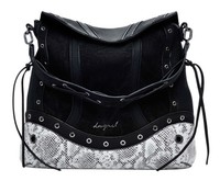 Desigual Jersey 2.0 Snake Patch Mini Backpack Rucksack Rucksack Black Schwarz
