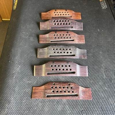 Lot of 6: Vintage Gibson 12 String Rosewood Bridges LUTHIERS SPECIAL