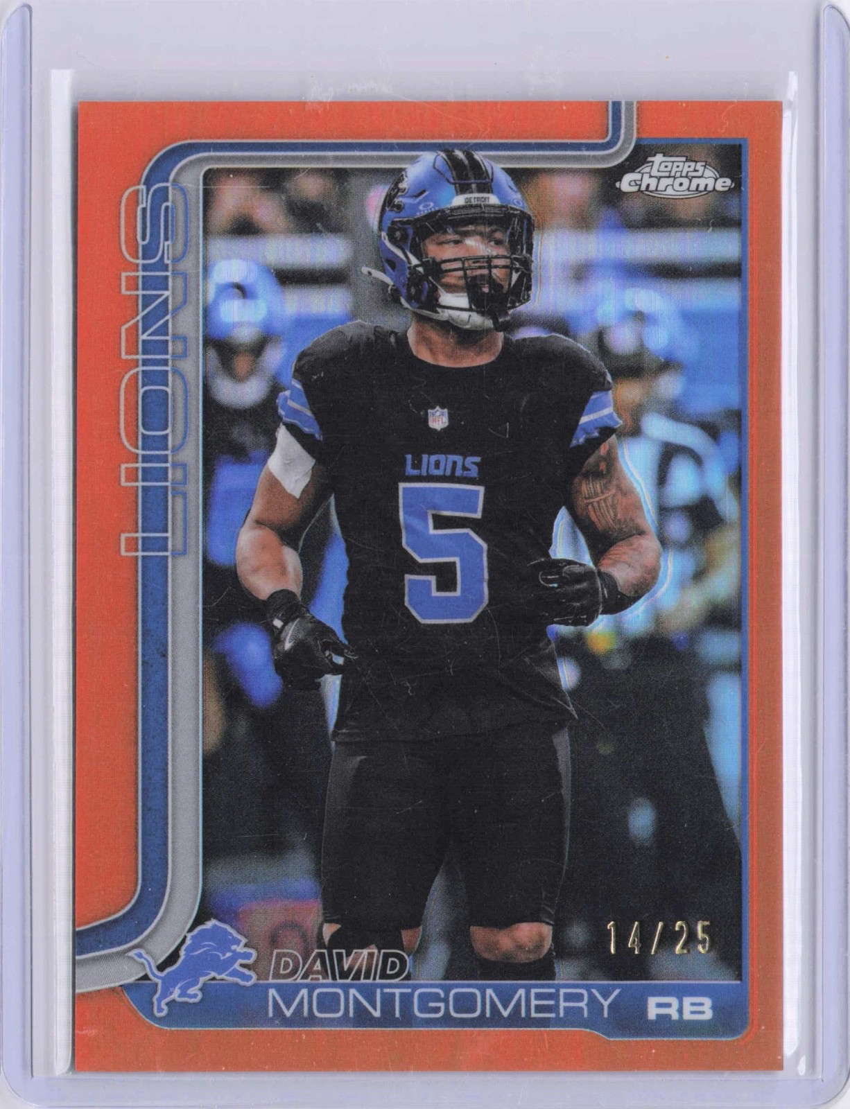 2025 Topps Chrome David Montgomery Orange /25 #103 Lions 452