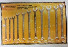 Wisdom 01-W11MWV-1 - 11pc Metric Long Pattern Combination Wrench Set (9mm - 19mm