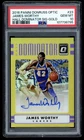 2016-17 Donruss Optic Dominator Signatures James Worthy Gold Auto 10/10 PSA 10