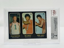 1971-72 Topps Stickers OSCAR ROBERTSON WES UNSELD BOBBY SMITH #34/35/36 BVG 7 NM