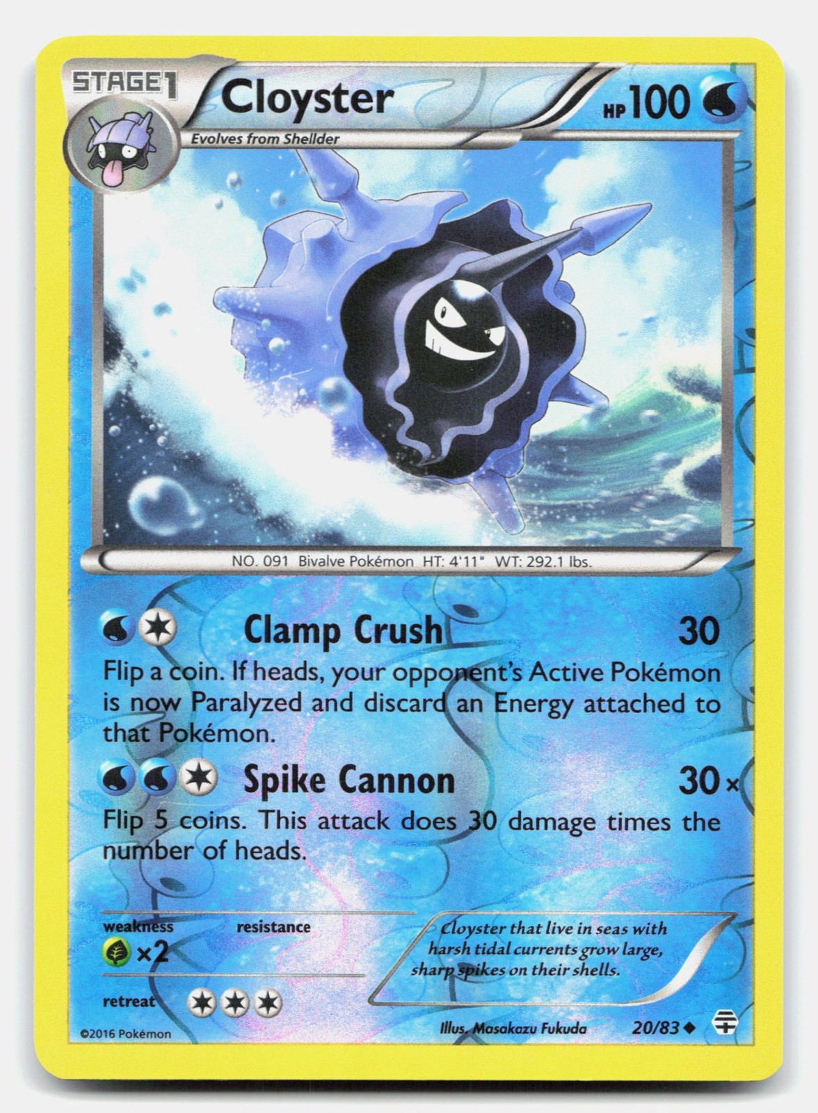 Cloyster 20/83 Generations Pokemon TCG NM