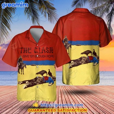 The Clash Give 8216Em Enough Rope Album Cover Hawaiian Shirt