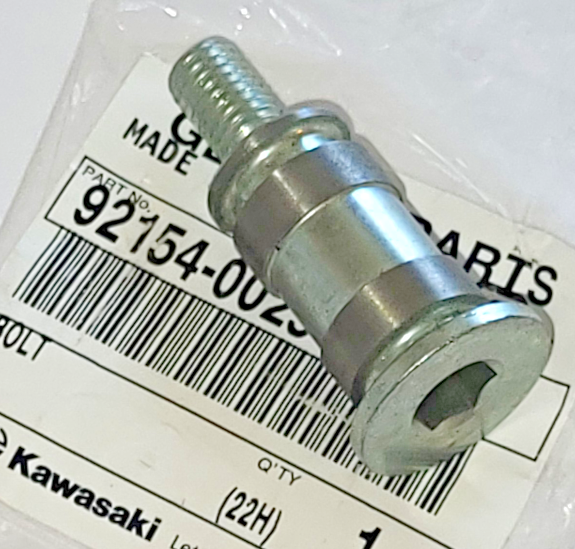 KASWASAKI REAR BRAKE PEDAL PIVOT BOLT, KFX450R, KFX450, KFX 450