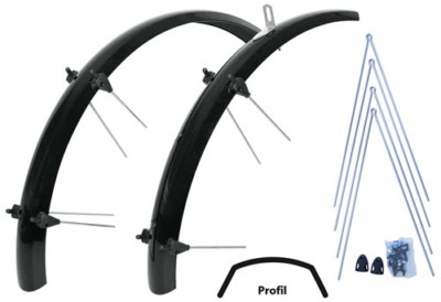 Fahrrad Schutzblech Set 20 Zoll DIRTFOX Faltrad Schwarz 53 mm für DAHON TERN