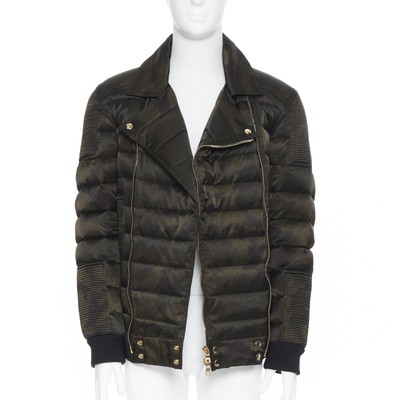 balmain down biker jacket
