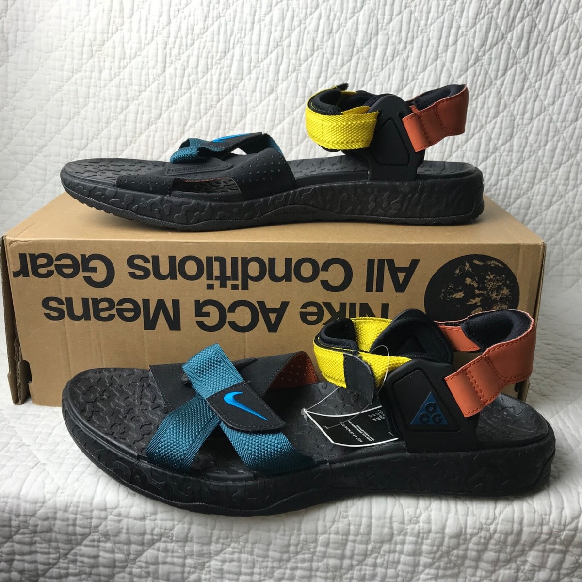 Nike ACG Air Deschutz + Cross Sandals Men's SZ 14 Dark Teal Green