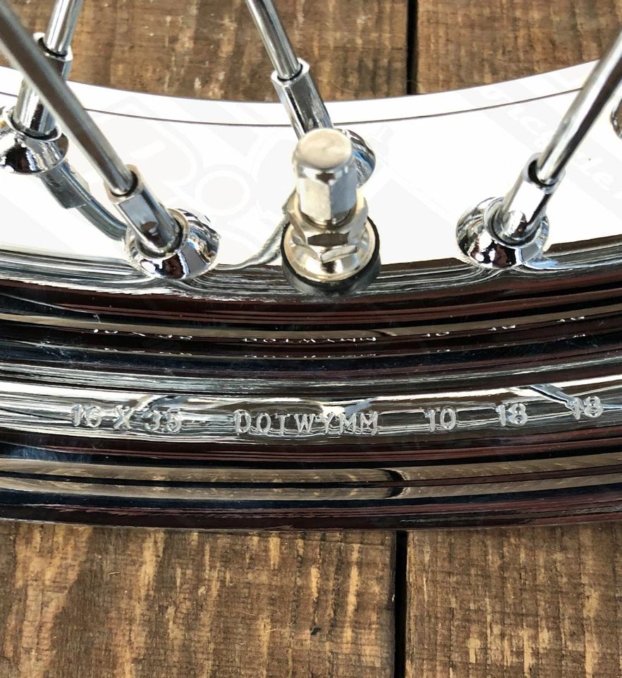 Big Port Chrome Rear Wheel Rim 40 Spoke Hub 16 x 3.5 Harley 3/4" Axle - image 4 of 4