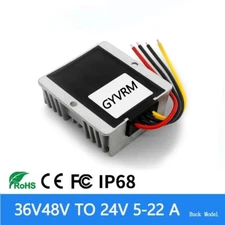 DC-DC Step Down Converter 36V 48V to 24V 5A-22A 500W Buck Voltage Regulator IP68