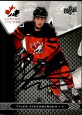 Tyler Steenbergen Signed 2018 Upper Deck Canada Juniors card 17 Arizona Coyotes