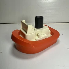 Fisher Price Little People Tug Boat #945  Kids Ship Orange 1978 Vintage Y4
