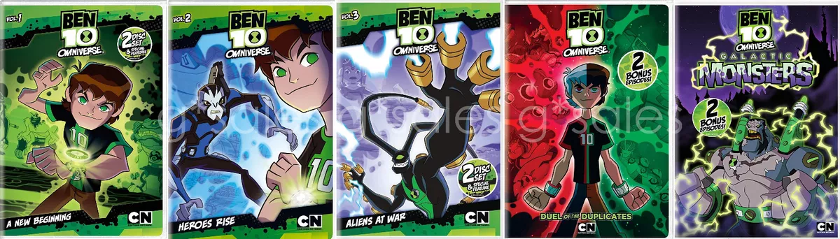 Ben 10 lot includes 5 paperbacks, and 4 DVDs; Season 1, two discs