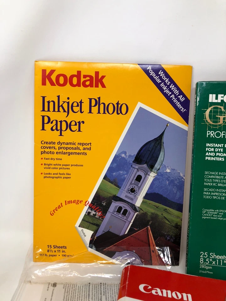 Lot of Canon Kodak Ilford Photo Printing Paper Various - Image 2 of 4