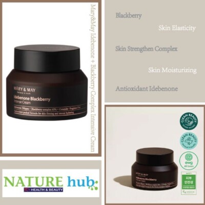 Mary & May Idebenone + Blackberry Complex Intensive Cream, Skin Elasticity 70g