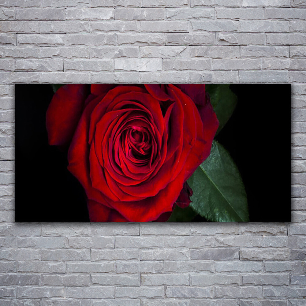 Tableau sur verre acrylique Tulup Rose 120x60 cm haute définition