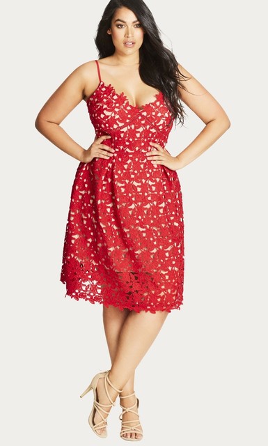 City Chic so Fancy Lace Dress Plus Size 
