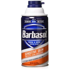 2 Pack Barbasol Sensitive Skin Thick And Rich Shaving Cream 10 Oz Each