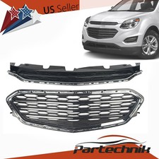 Front Upper Lower Grille Bumper Grill Set For 2016 2017 Chevrolet Equinox