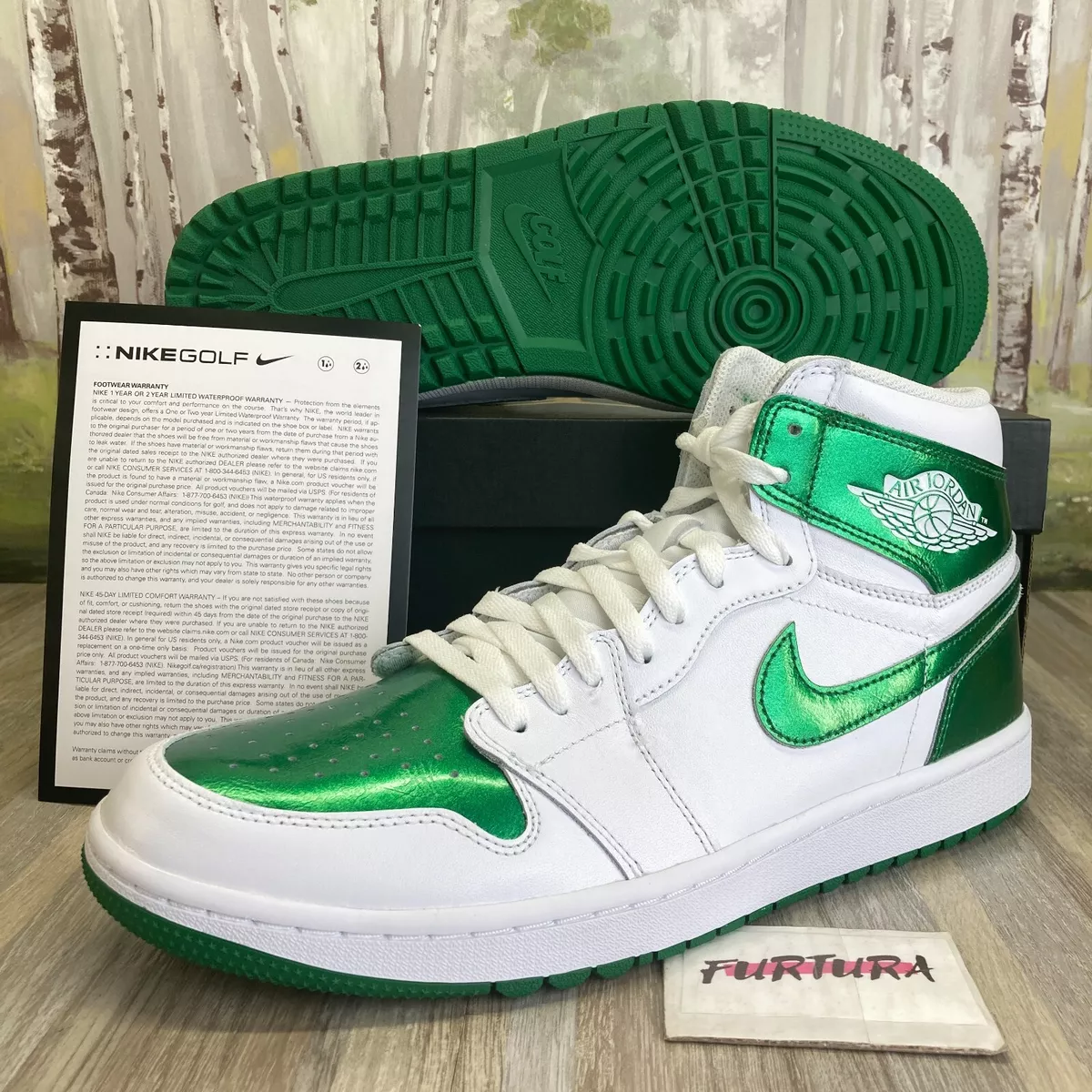 Nike Air Jordan 1 High G Metallic Green DQ0660-130 Men's Size 11 - 14 Shoes #118