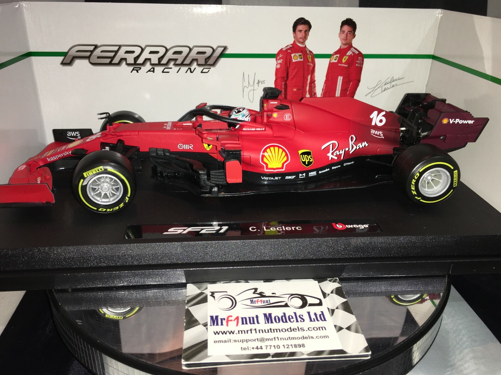 1:18 Bburago #16809LC Charles Leclerc Ferrari SF21 #16 2021