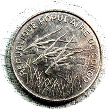 elf Congo Peoples Republic 100 Francs 1971 Giant Eland