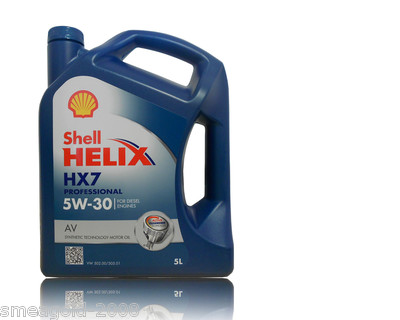 Shell Helix HX7 Professional AV 5W-30 Motoröl 5W-30 VW 505 00 505 01 5 Liter
