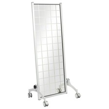 Rasterspiegel Exklusiv, Therapiespiegel Standspiegel für Physiotherapie, fahrbar