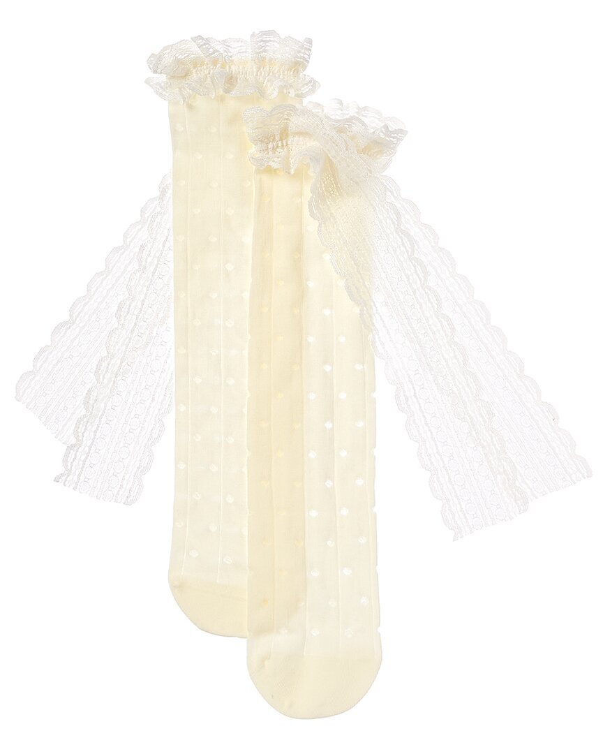 Мягкие носки на шнуровке в стиле джунглей на высоком каблуке женские белые носки Os 4290₽