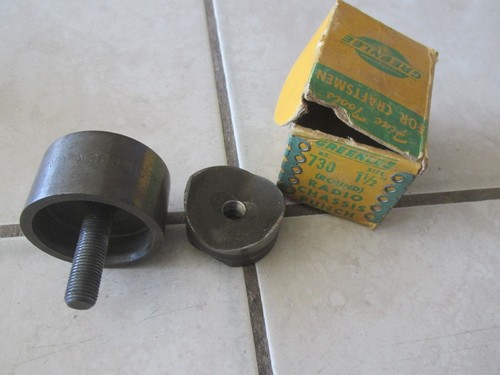 GREENLEE NO. 730 1-1/2" RADIO CHASSIS PUNCH USA With Box - Picture 2 of 4