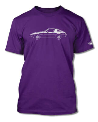 Mazda RX-7 S1 First generation 1978 - 85 T-Shirt - Men - Side View  Japanese Car