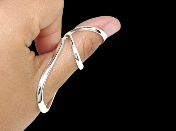 Full Finger Arthritis splint Ring, Both joint Adjustable Handmade Ring All Size - Image 3 of 4