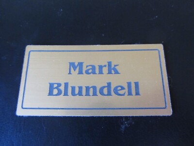 Mark Blundell 80 x 40 mm Metallic Finish Memorabilia Plakette